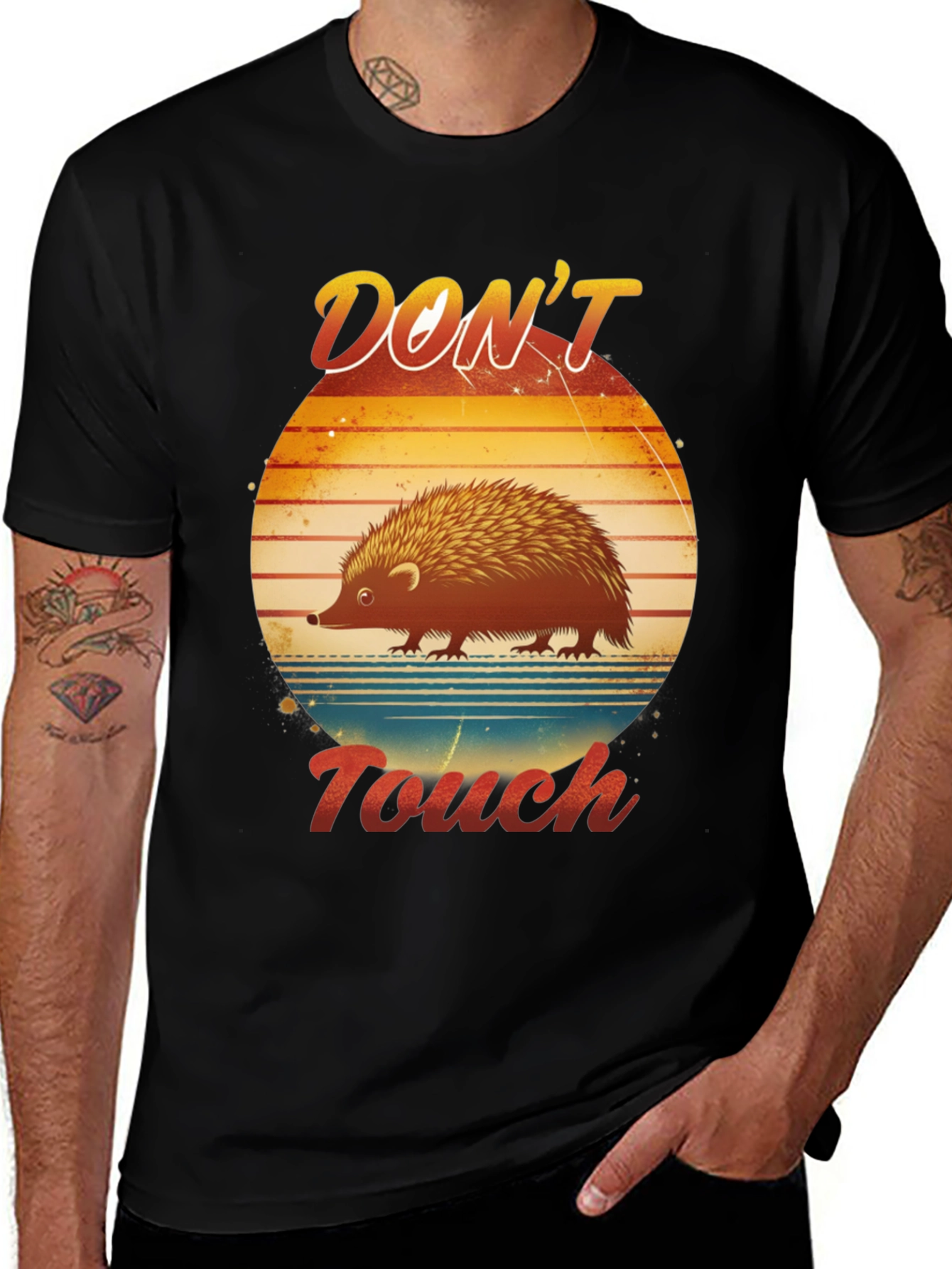 Dont Touch Hedgehog Graphic T-Shirt