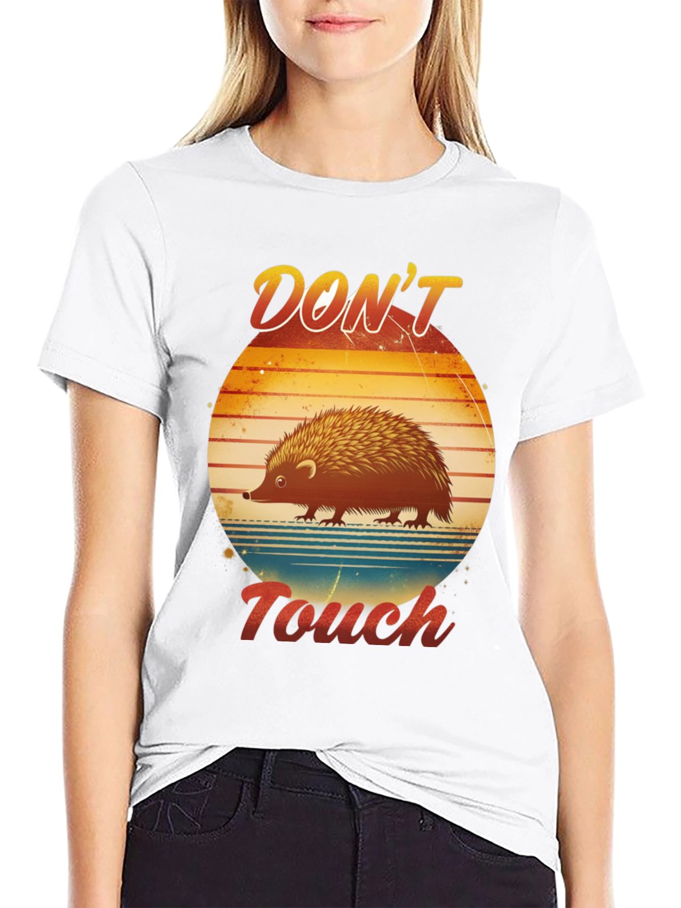 Dont Touch Hedgehog Graphic T-Shirt