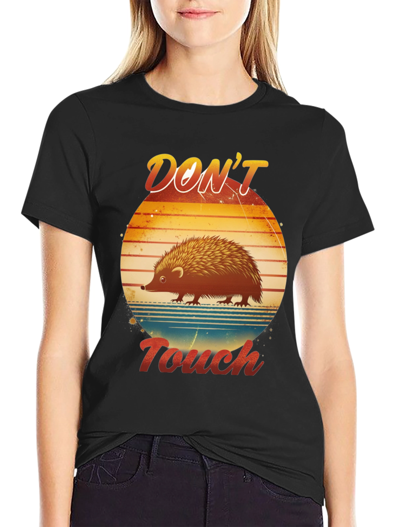 Dont Touch Hedgehog Graphic T-Shirt