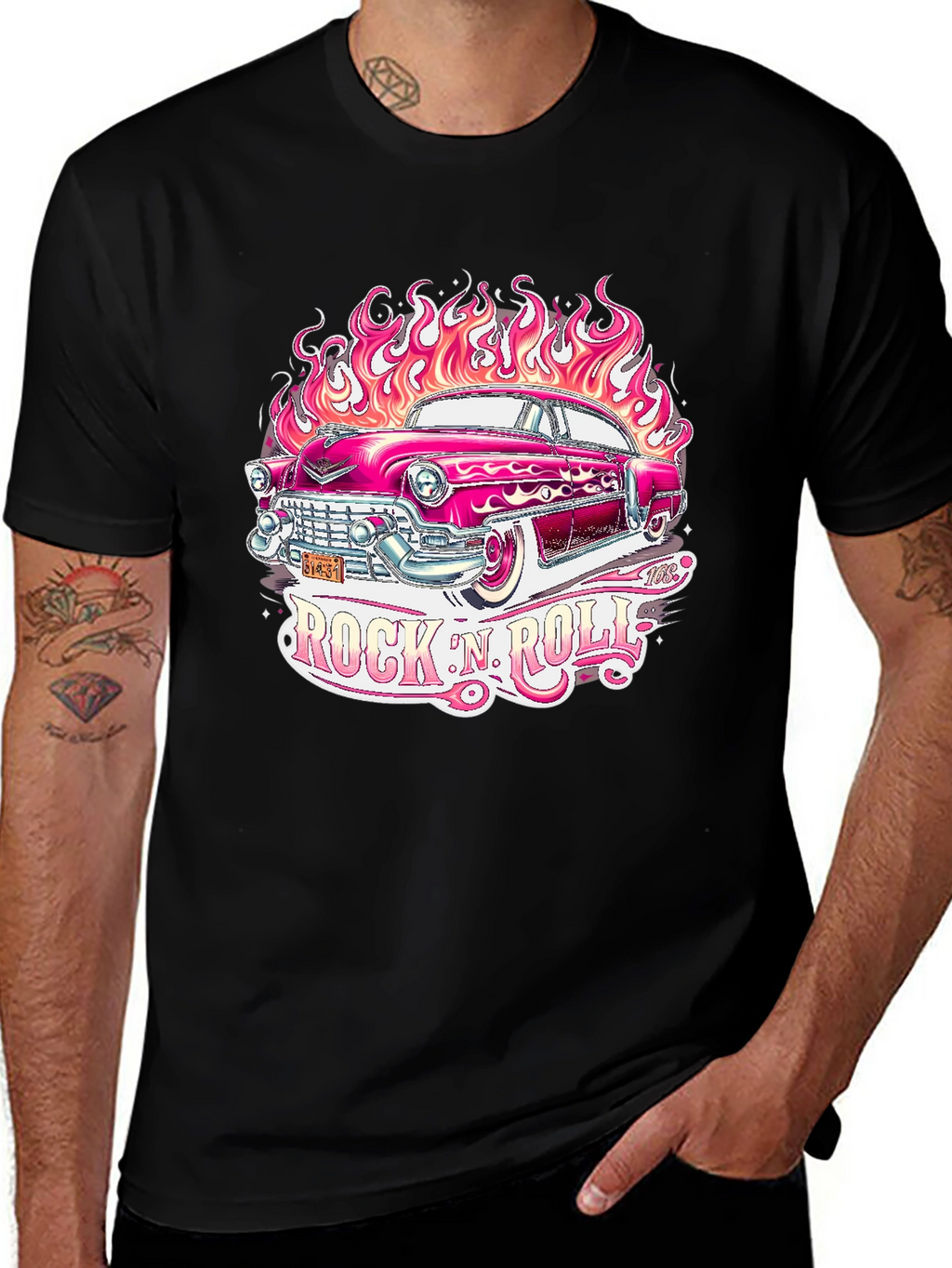 Rock N Roll Hot Rod T-Shirt