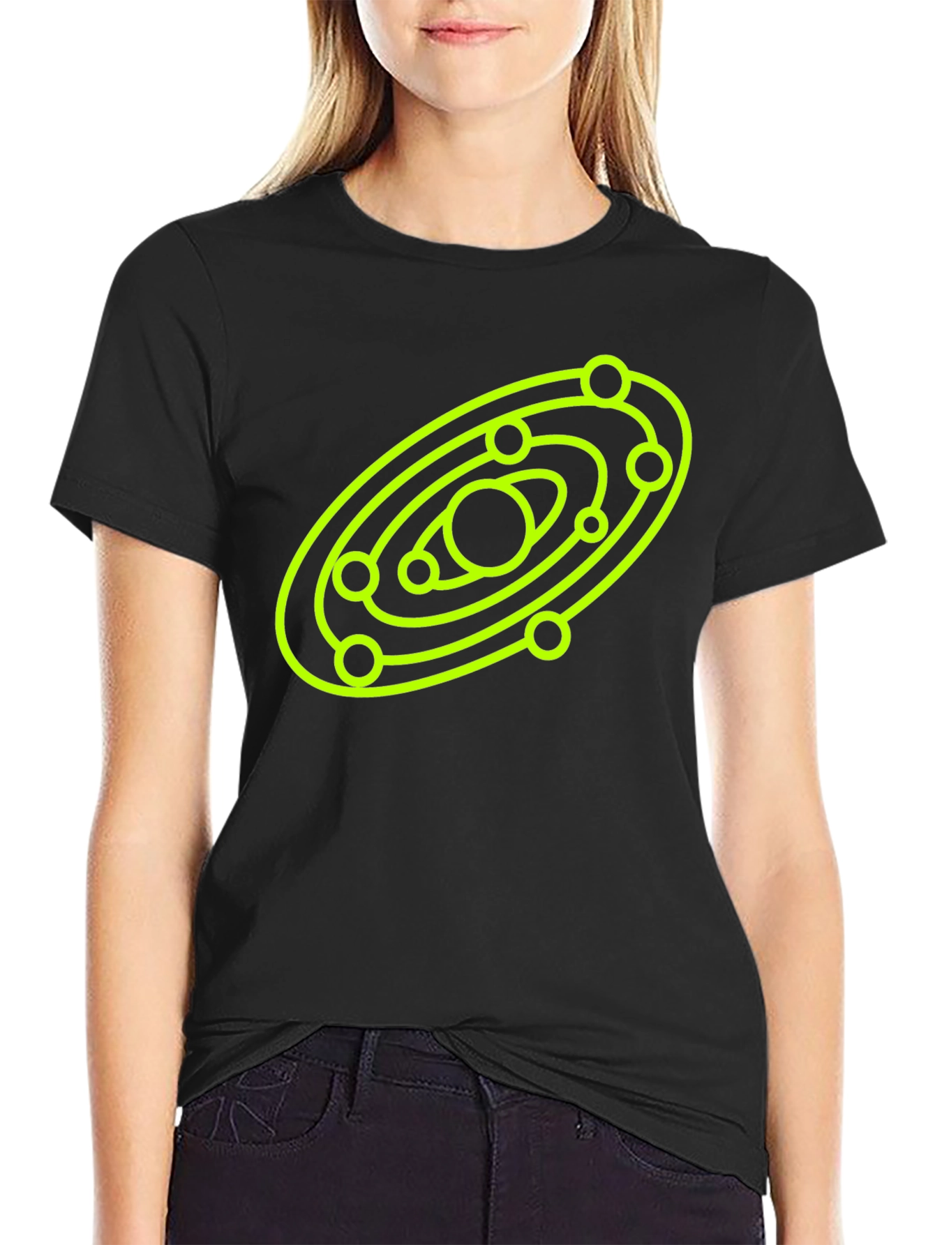Cosmic Orbit Graphic Tee - Black