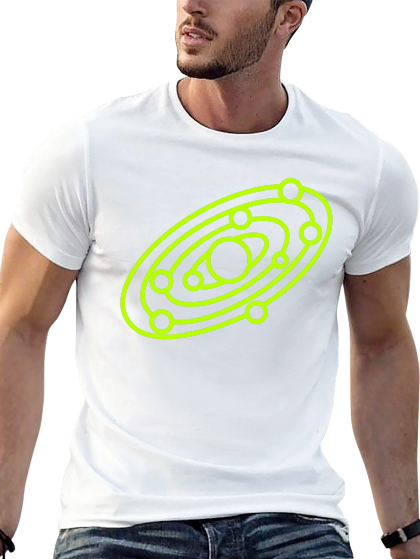 Cosmic Orbit Graphic Tee - Black