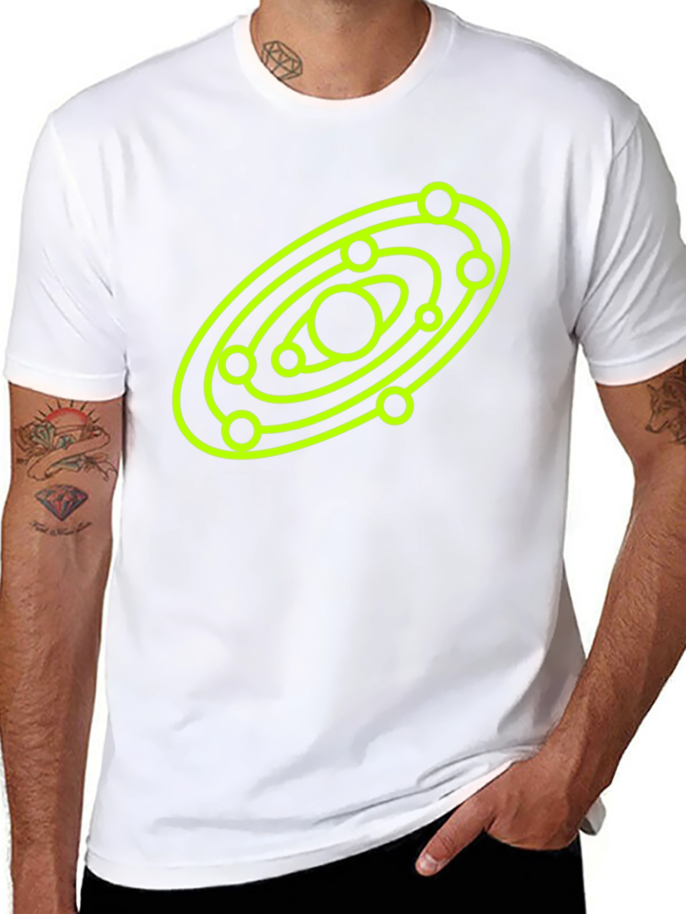Cosmic Orbit Graphic Tee - Black