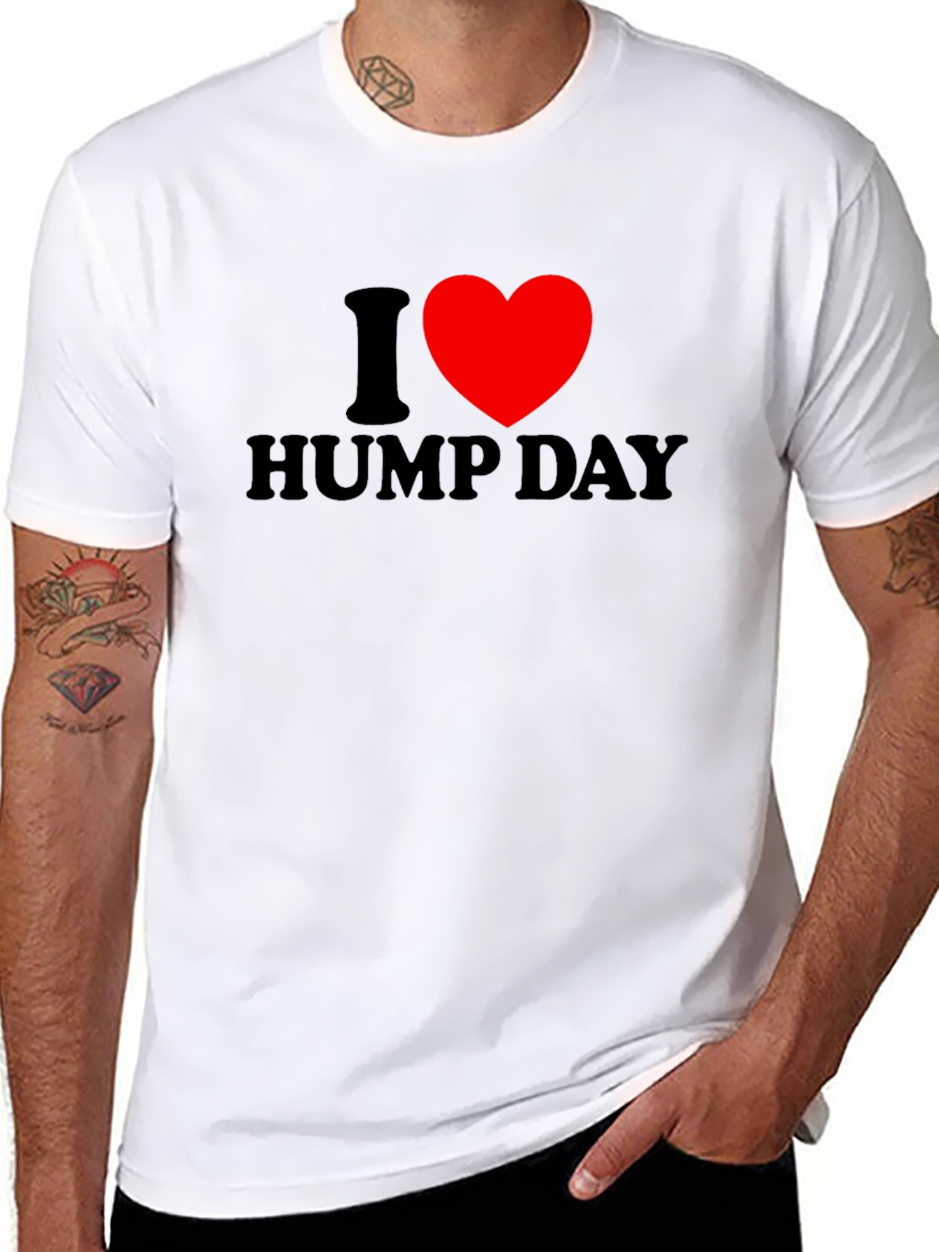 I Heart Hump Day T-Shirt - Black Short Sleeve