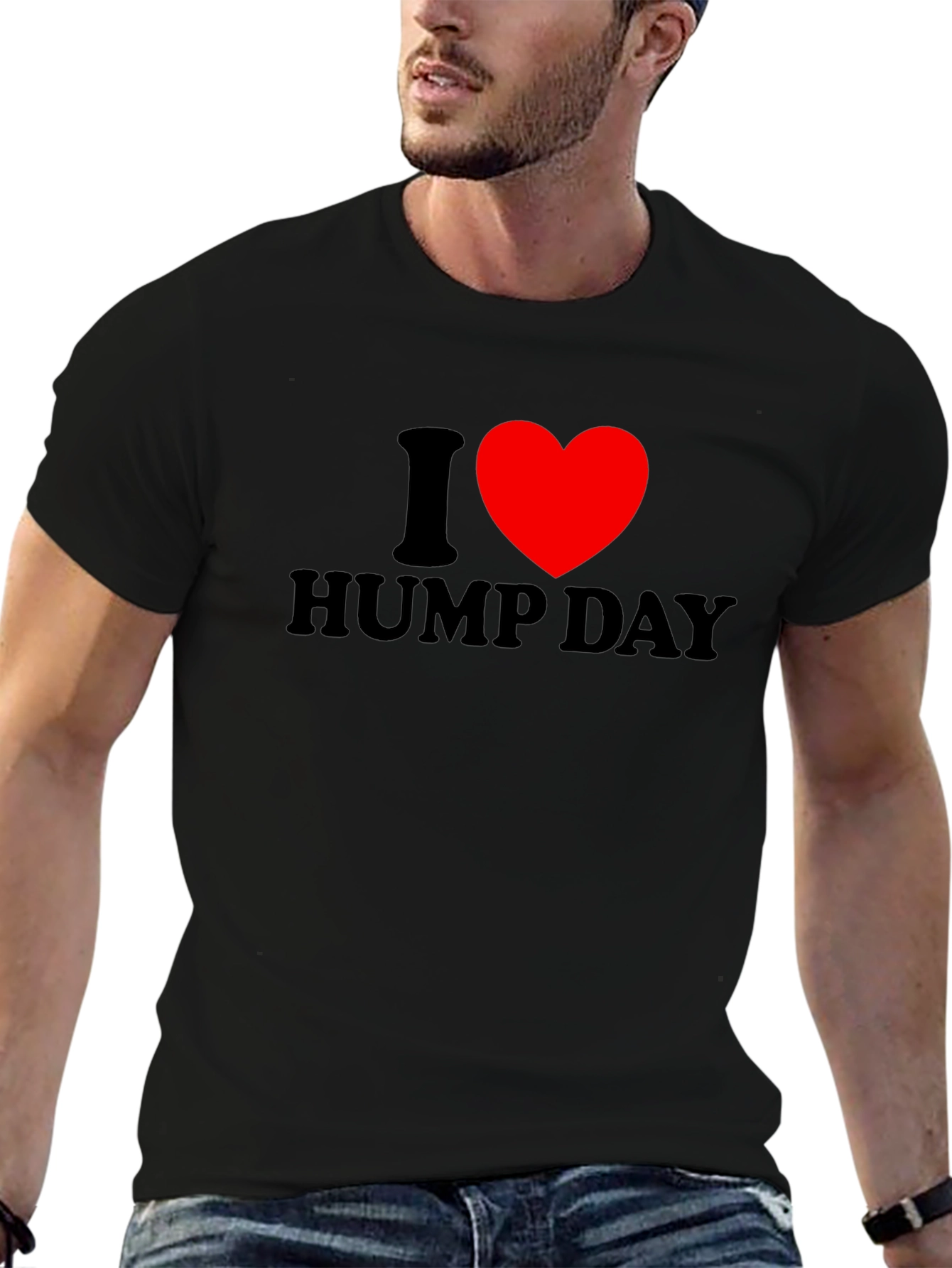 I Heart Hump Day T-Shirt - Black Short Sleeve