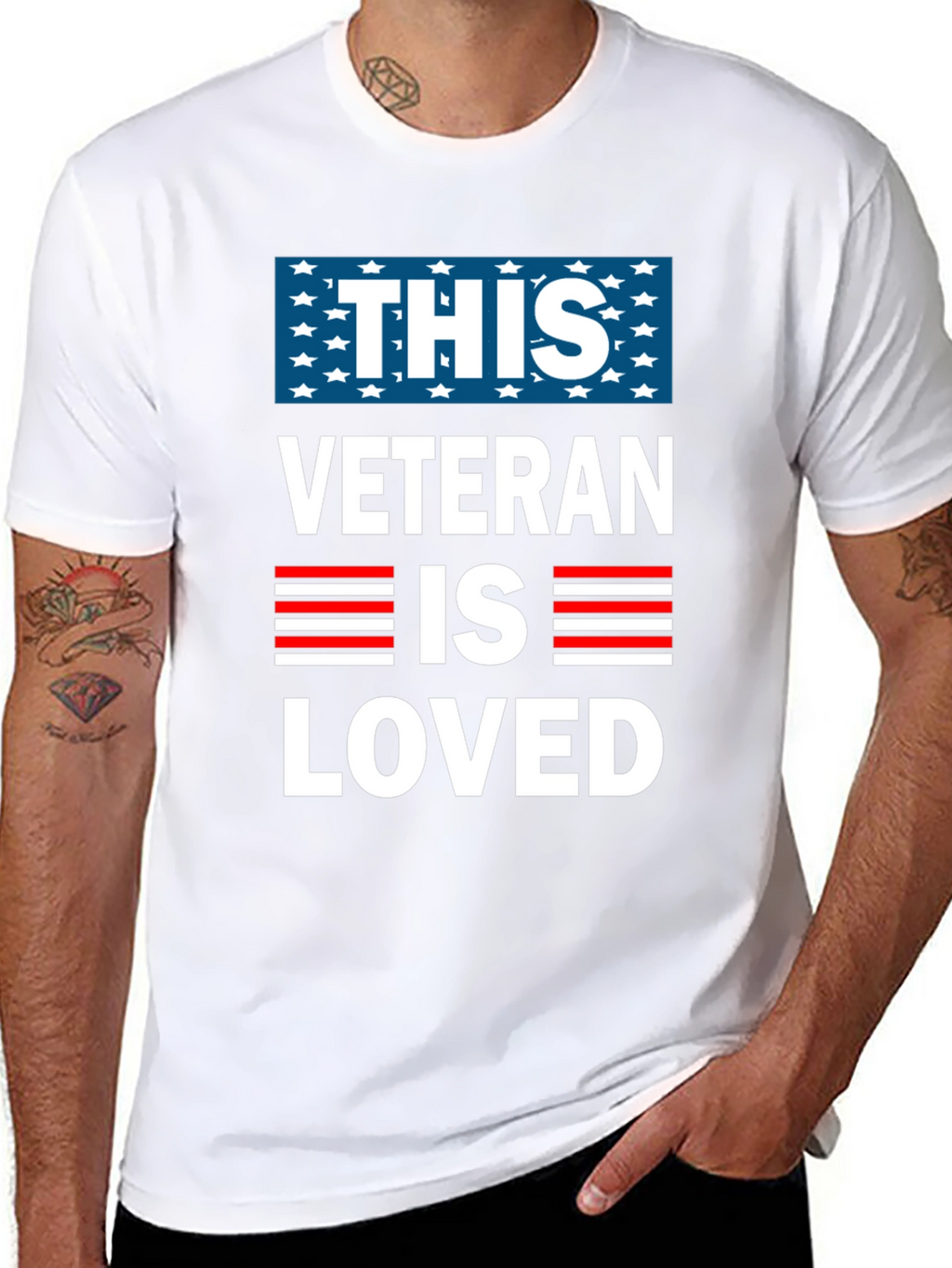 This Veteran Is Loved T-Shirt - Patriotic Design