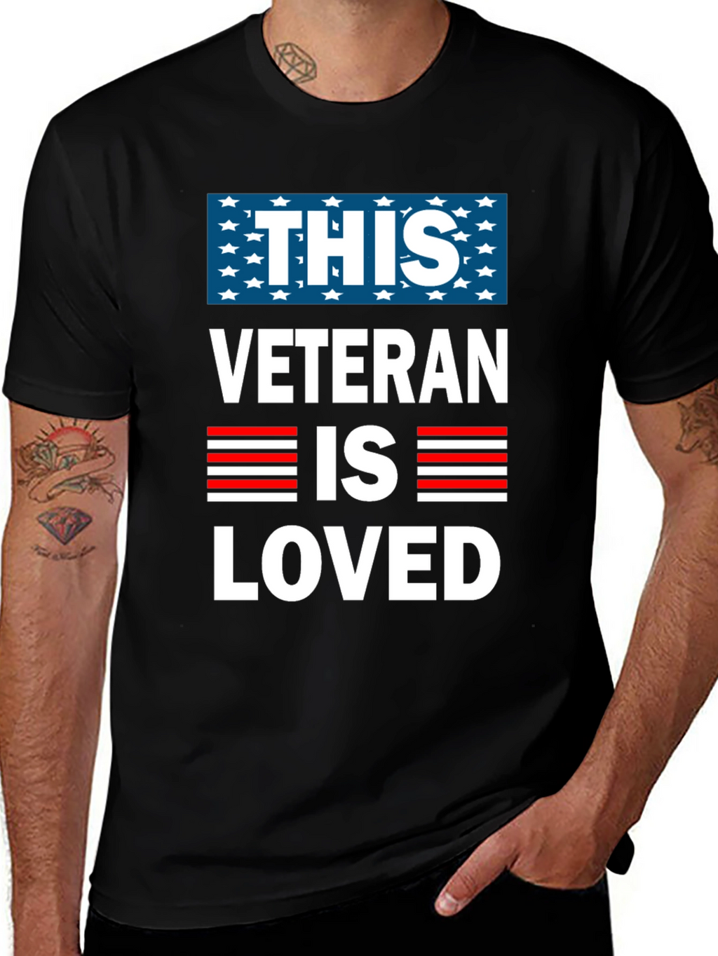 This Veteran Is Loved T-Shirt - Patriotic Design