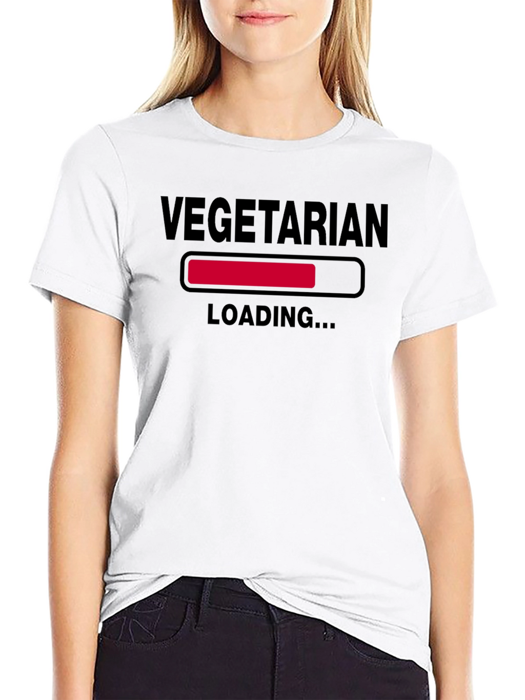 Vegetarian Loading T-Shirt - Funny Vegan Tee