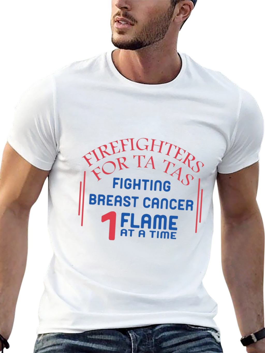Firefighters for Ta Tas Breast Cancer Awareness T-Shirt