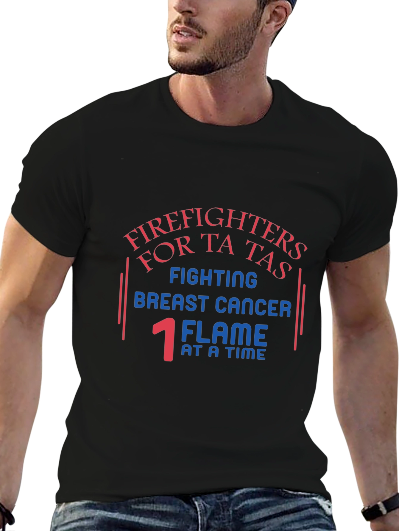 Firefighters for Ta Tas Breast Cancer Awareness T-Shirt