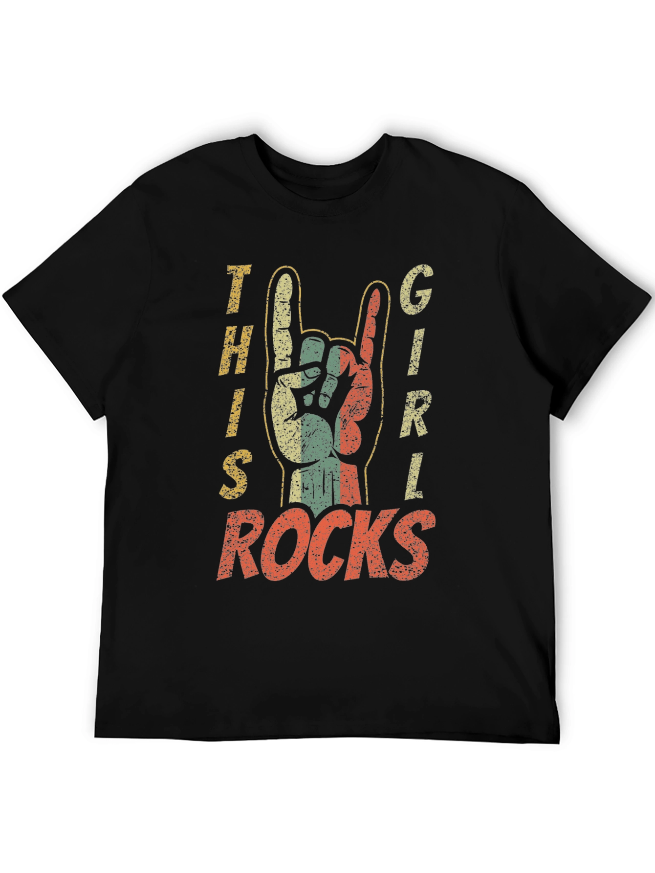 This Girl Rocks T-Shirt - Vintage Rocker Design