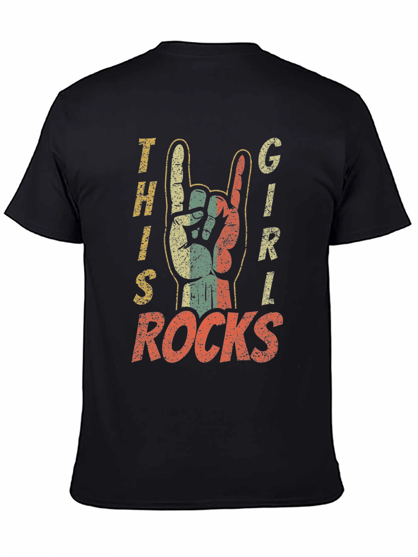 This Girl Rocks T-Shirt - Vintage Rocker Design