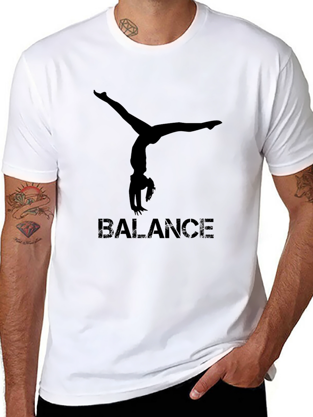 Balance Gymnast Black T-Shirt