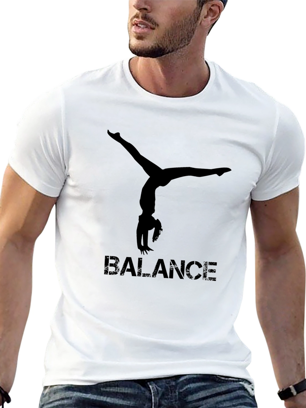 Balance Gymnast Black T-Shirt