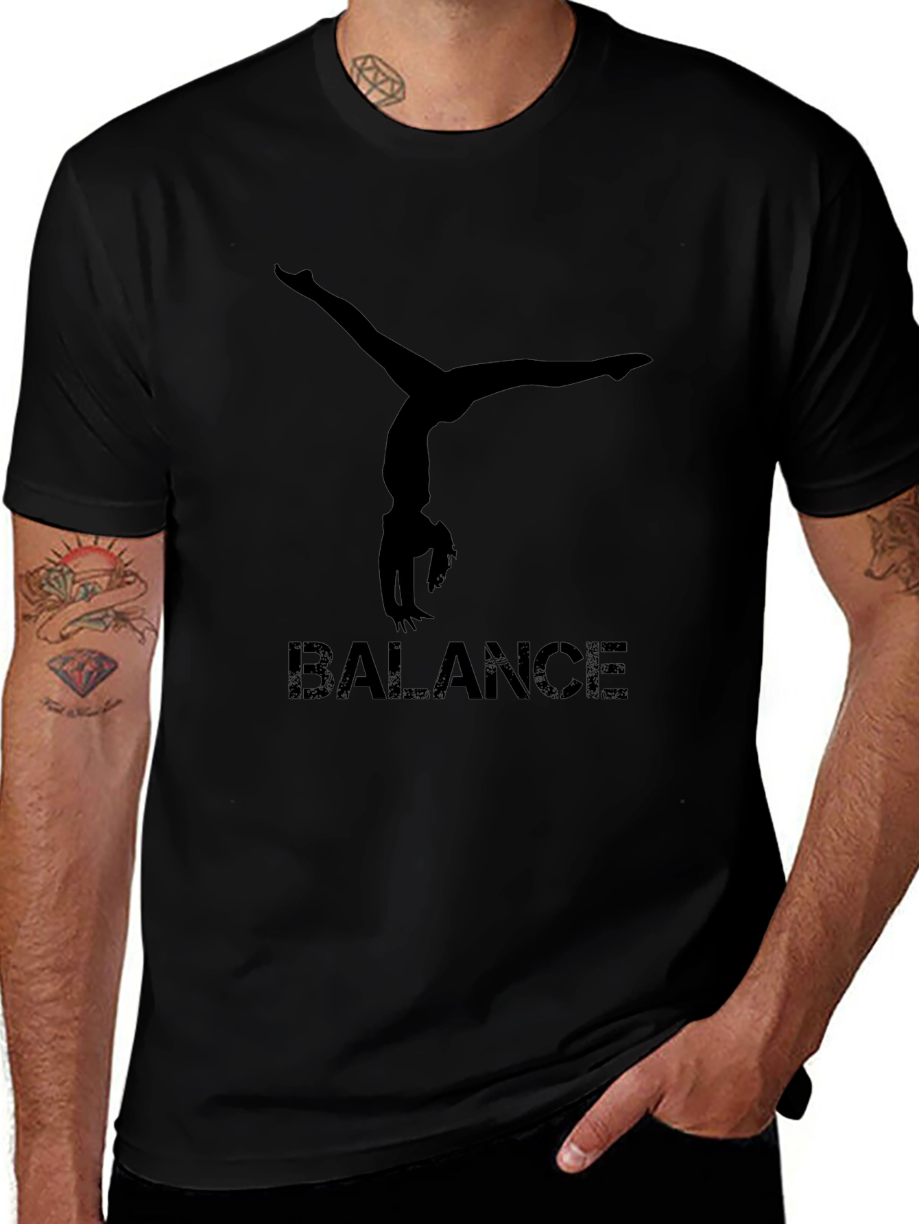 Balance Gymnast Black T-Shirt