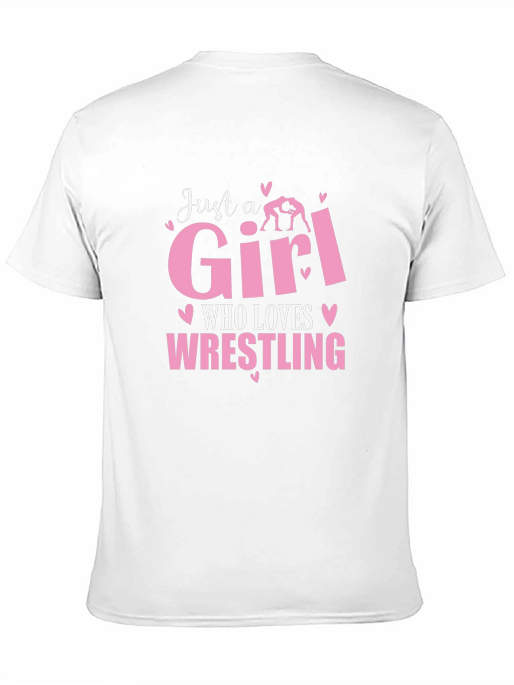 Girl Who Loves Wrestling Black T-Shirt