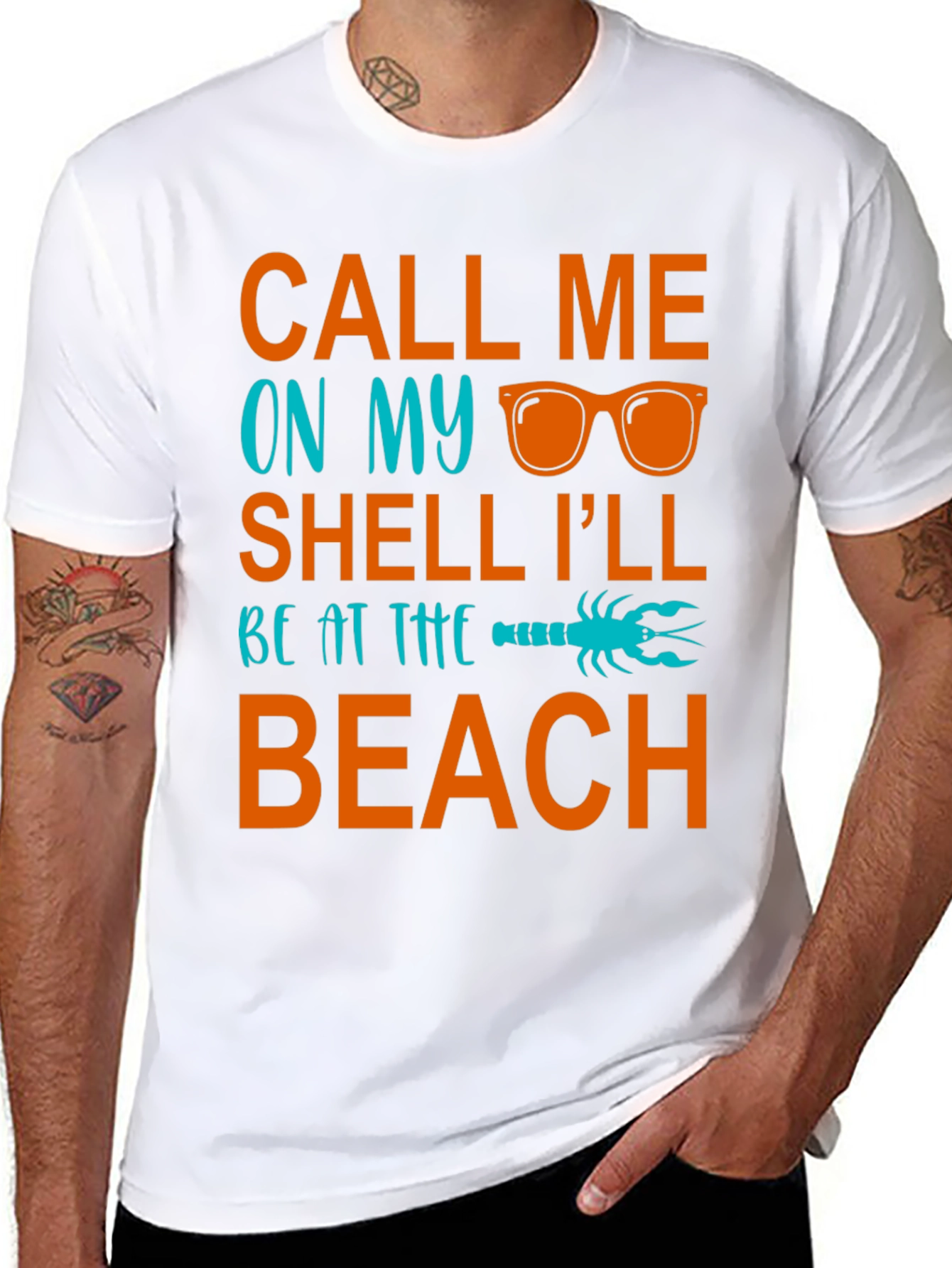 Call Me On My Shell Beach T-Shirt