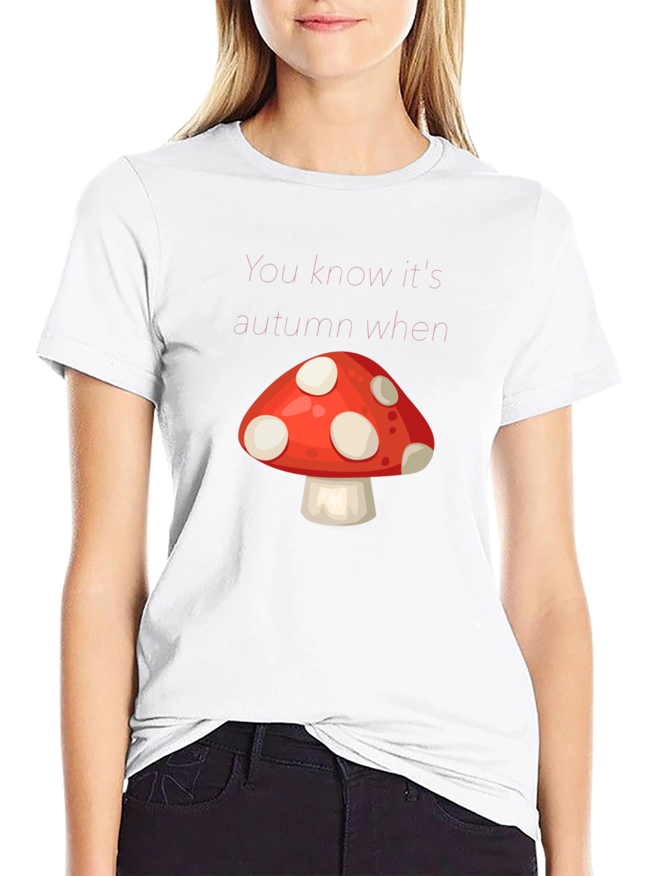 Autumn Mushroom Graphic Tee - Stylish Fall Apparel