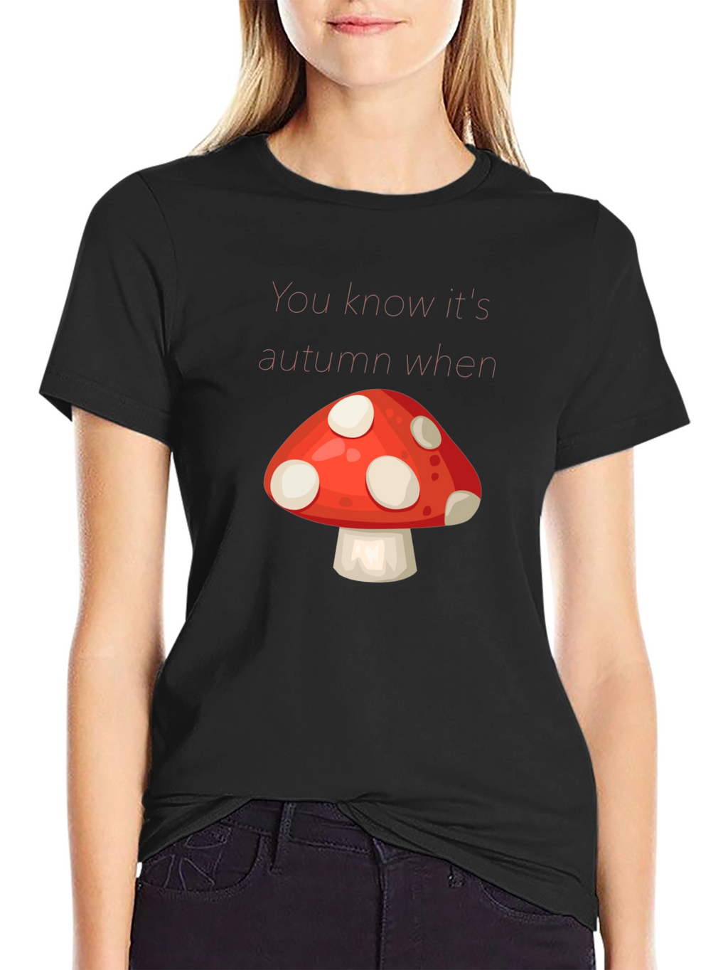 Autumn Mushroom Graphic Tee - Stylish Fall Apparel