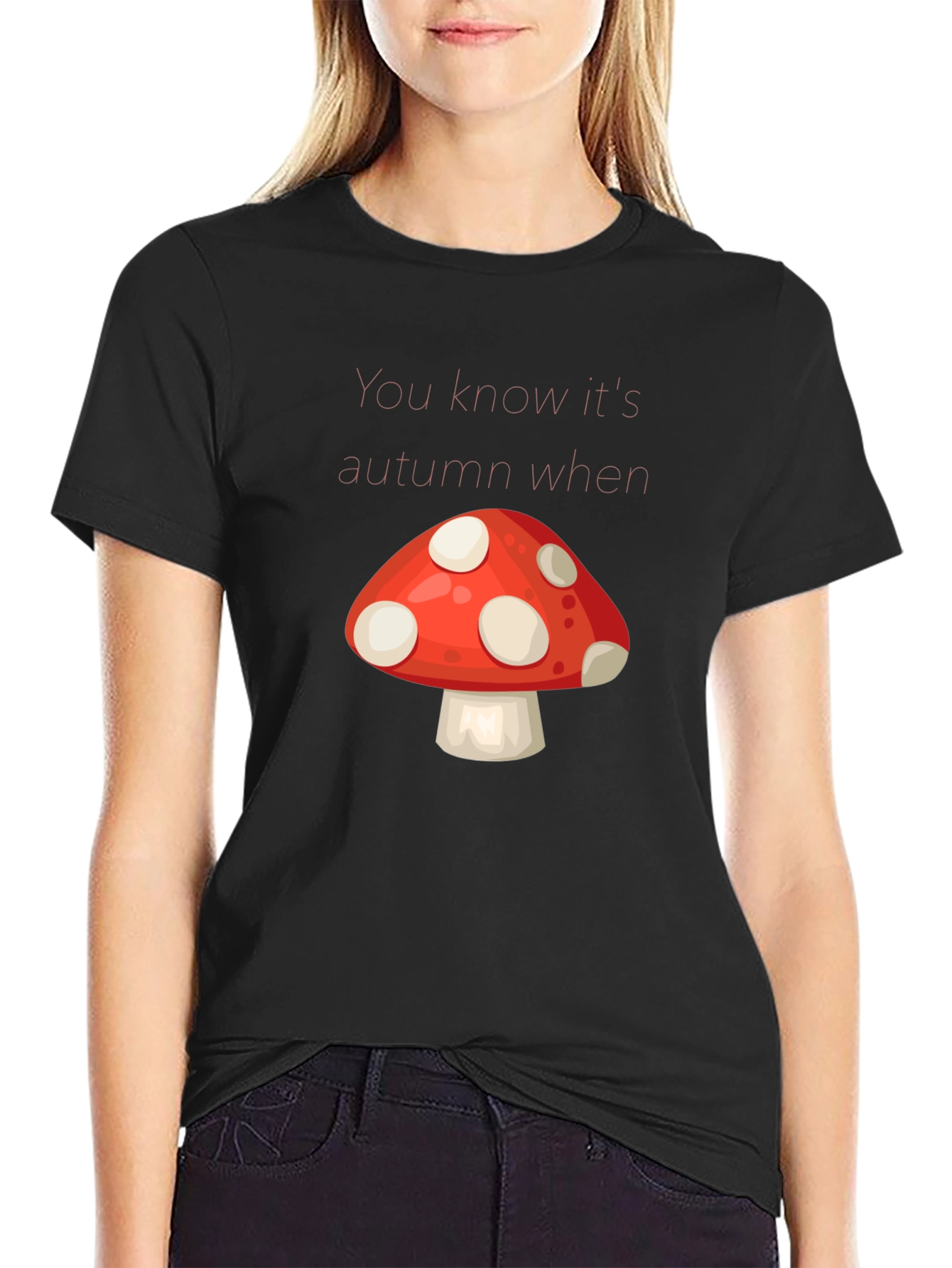 Autumn Mushroom Graphic Tee - Stylish Fall Apparel