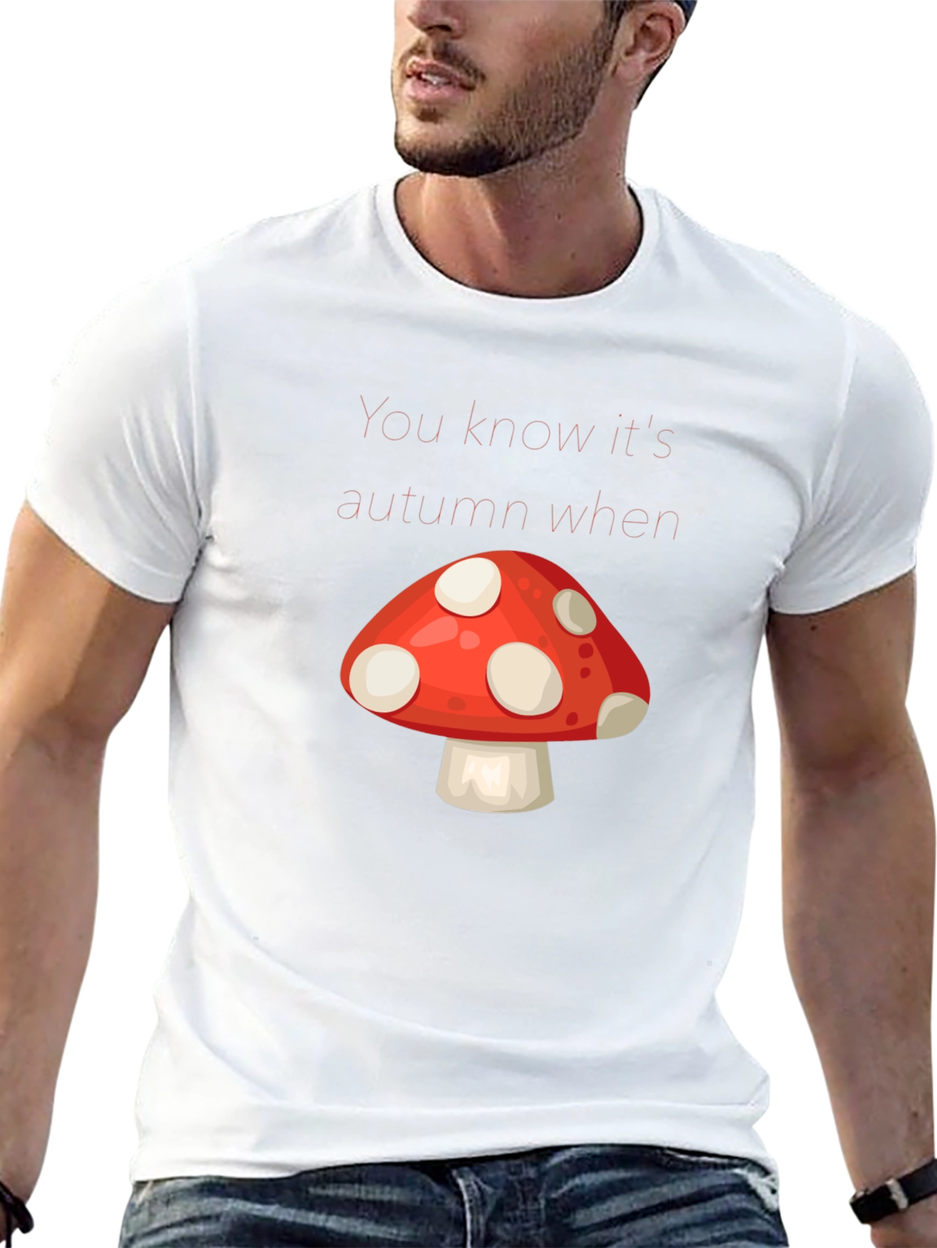 Autumn Mushroom Graphic Tee - Stylish Fall Apparel