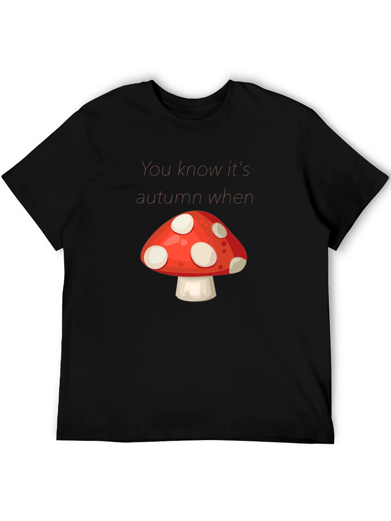 Autumn Mushroom Graphic Tee - Stylish Fall Apparel