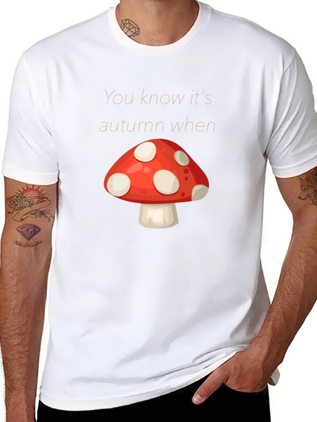 Autumn Mushroom Graphic Tee - Stylish Fall Apparel