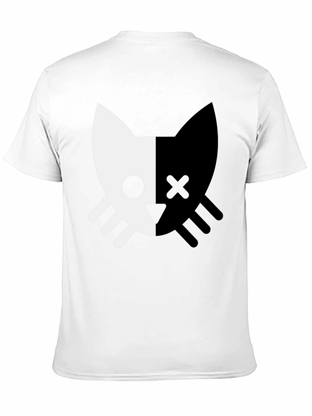 Black Cat Skull T-Shirt - Modern Graphic Tee
