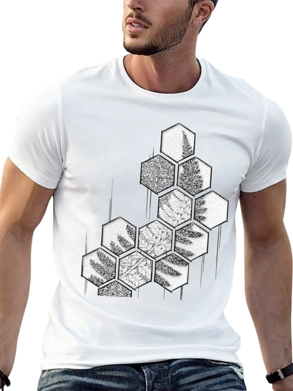 Nature Inspired Geometric Graphic Tee