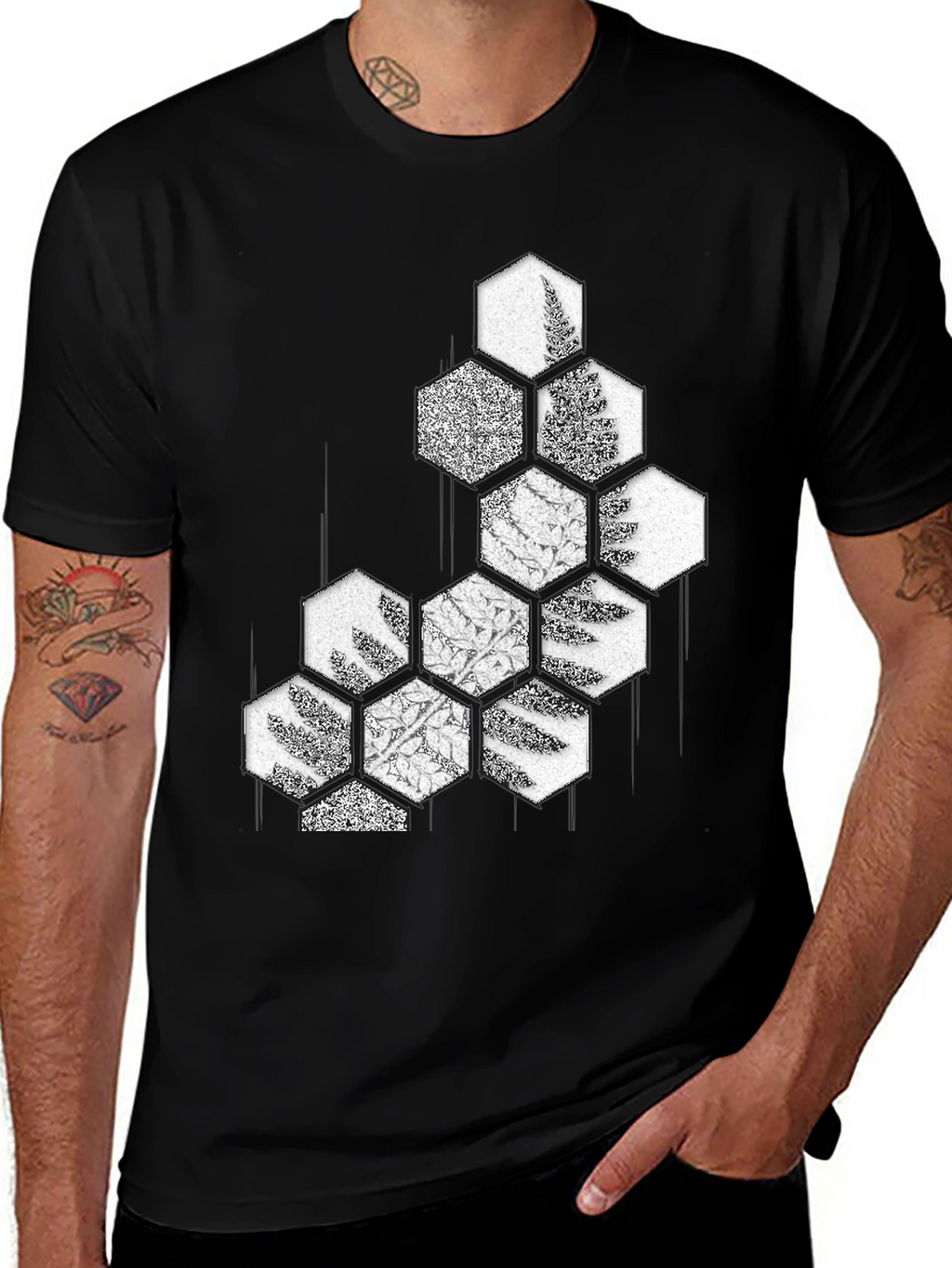Nature Inspired Geometric Graphic Tee