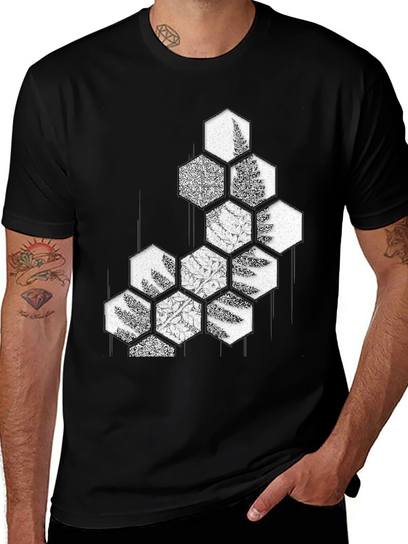 Nature Inspired Geometric Graphic Tee
