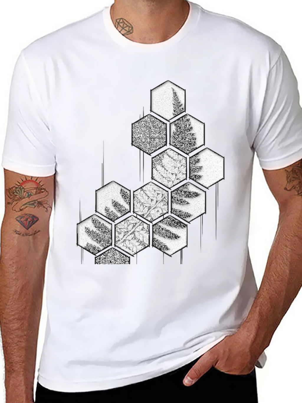 Nature Inspired Geometric Graphic Tee