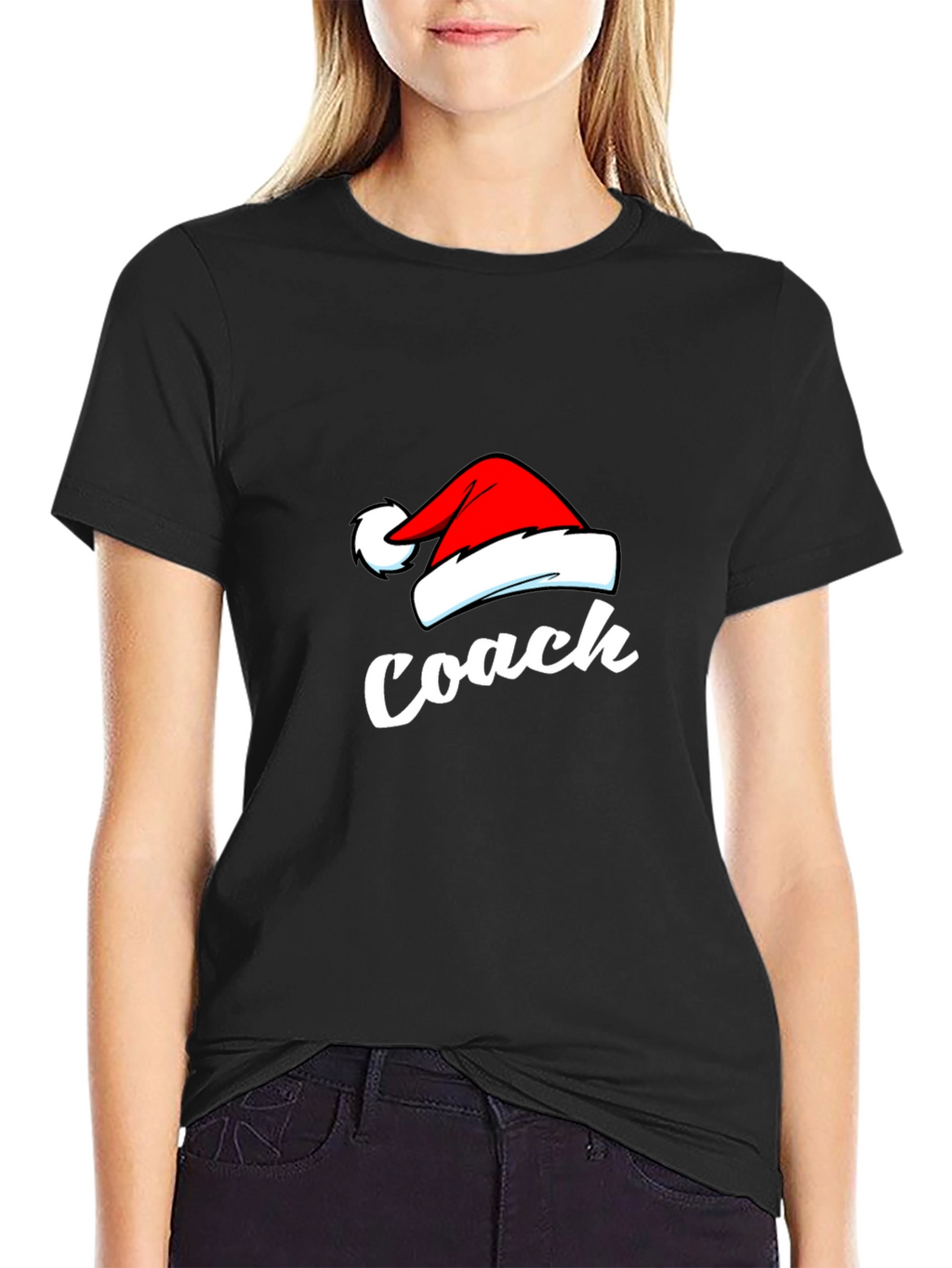 Coach Christmas Santa Hat Graphic Tee