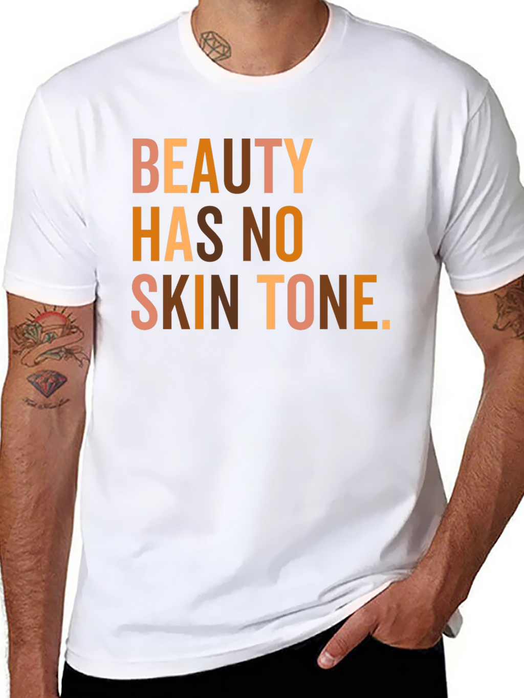 Beauty Has No Skin Tone Graphic Tee