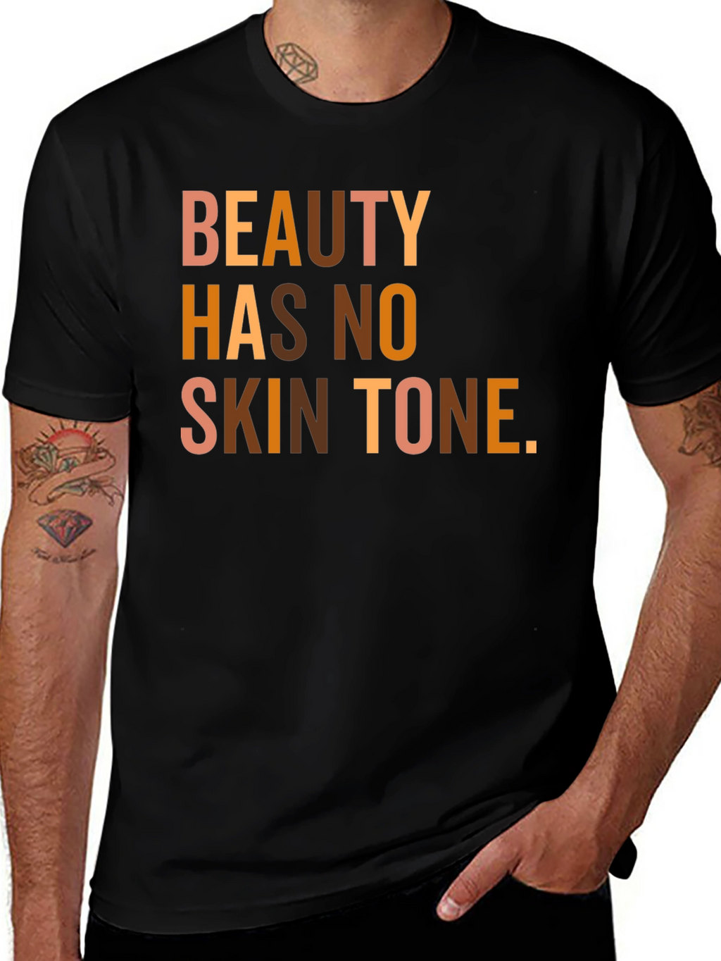 Beauty Has No Skin Tone Graphic Tee