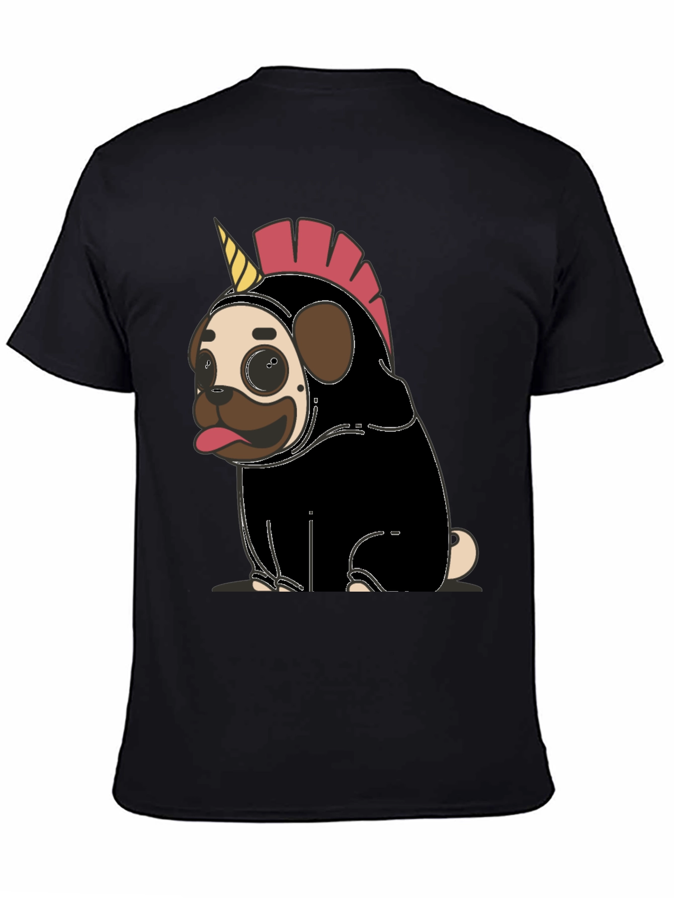 Unicorn Pug Graphic Tee - Fun Novelty Shirt