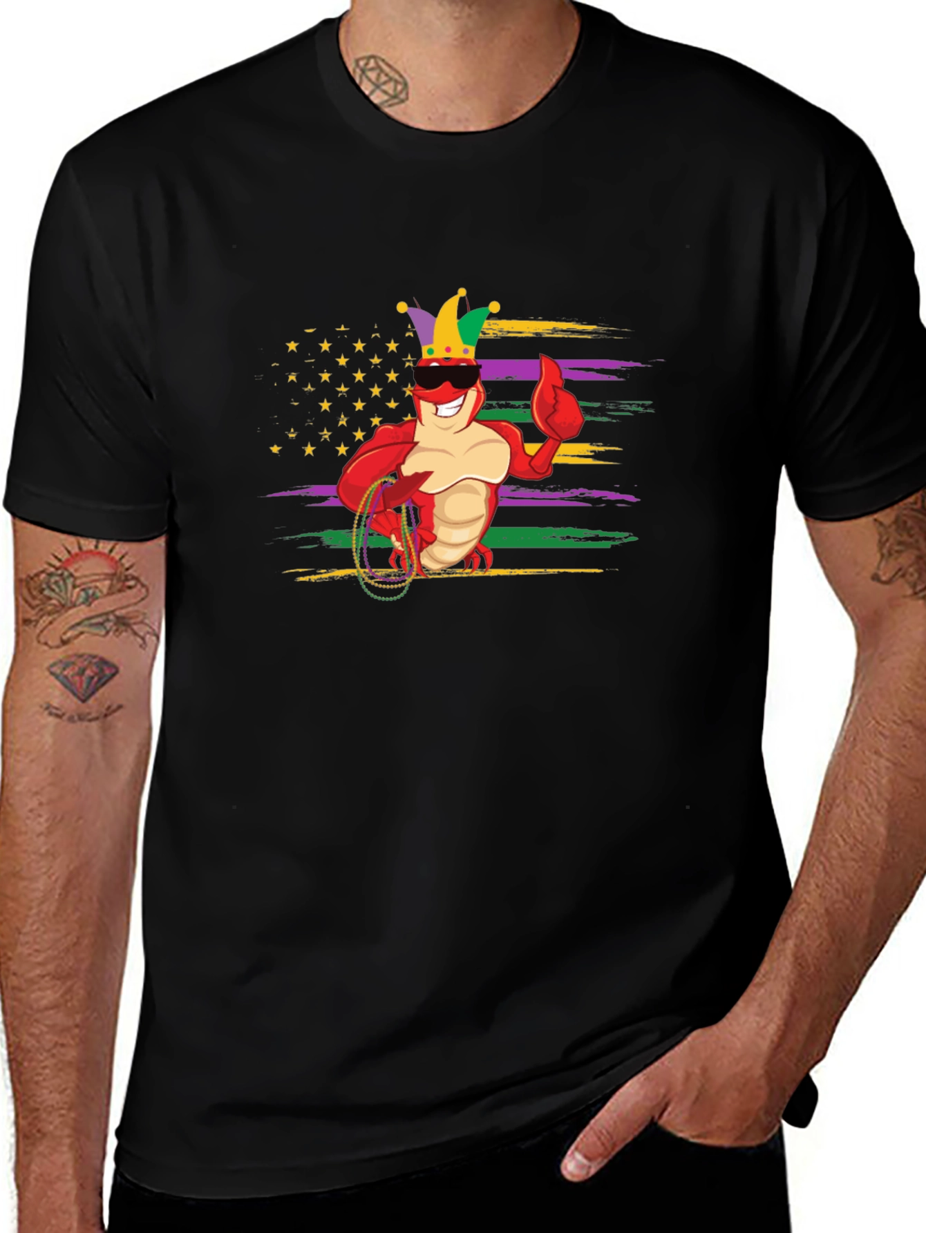Mardi Gras Lobster Graphic Tee