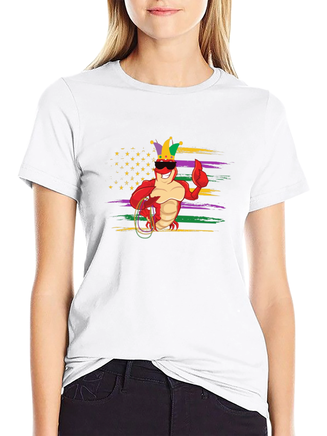 Mardi Gras Lobster Graphic Tee