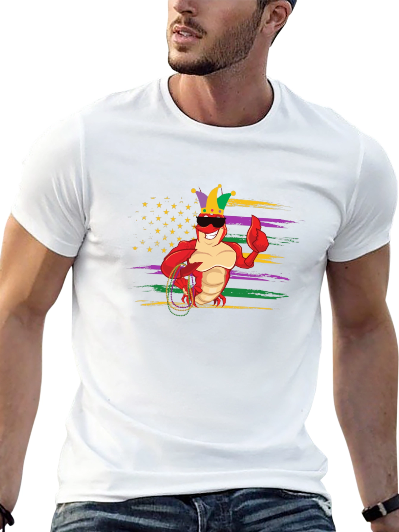 Mardi Gras Lobster Graphic Tee