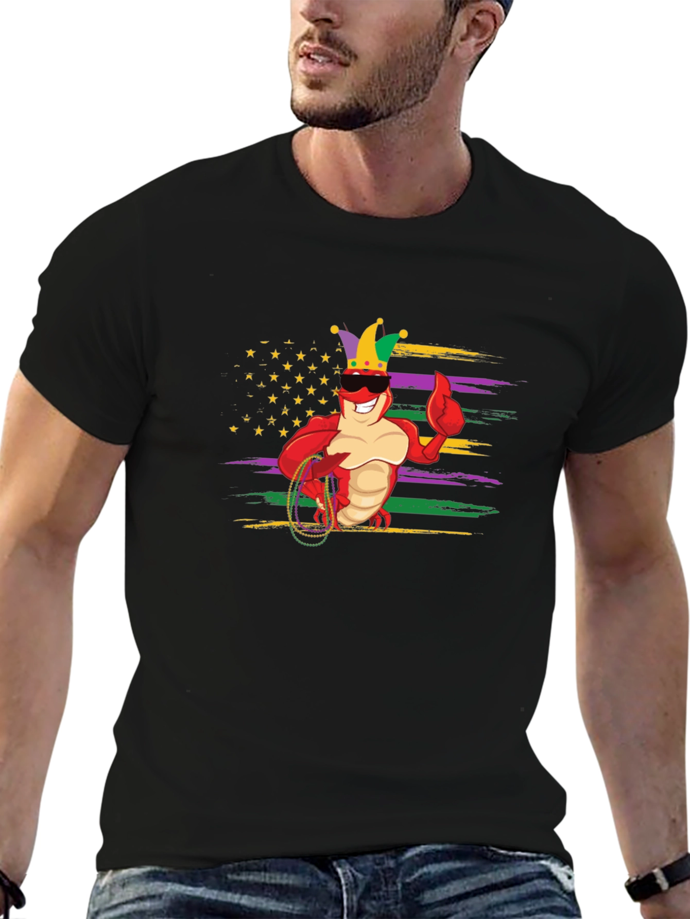 Mardi Gras Lobster Graphic Tee