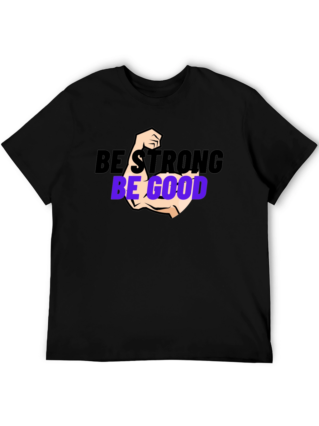 Be Strong Be Good Black Graphic Tee