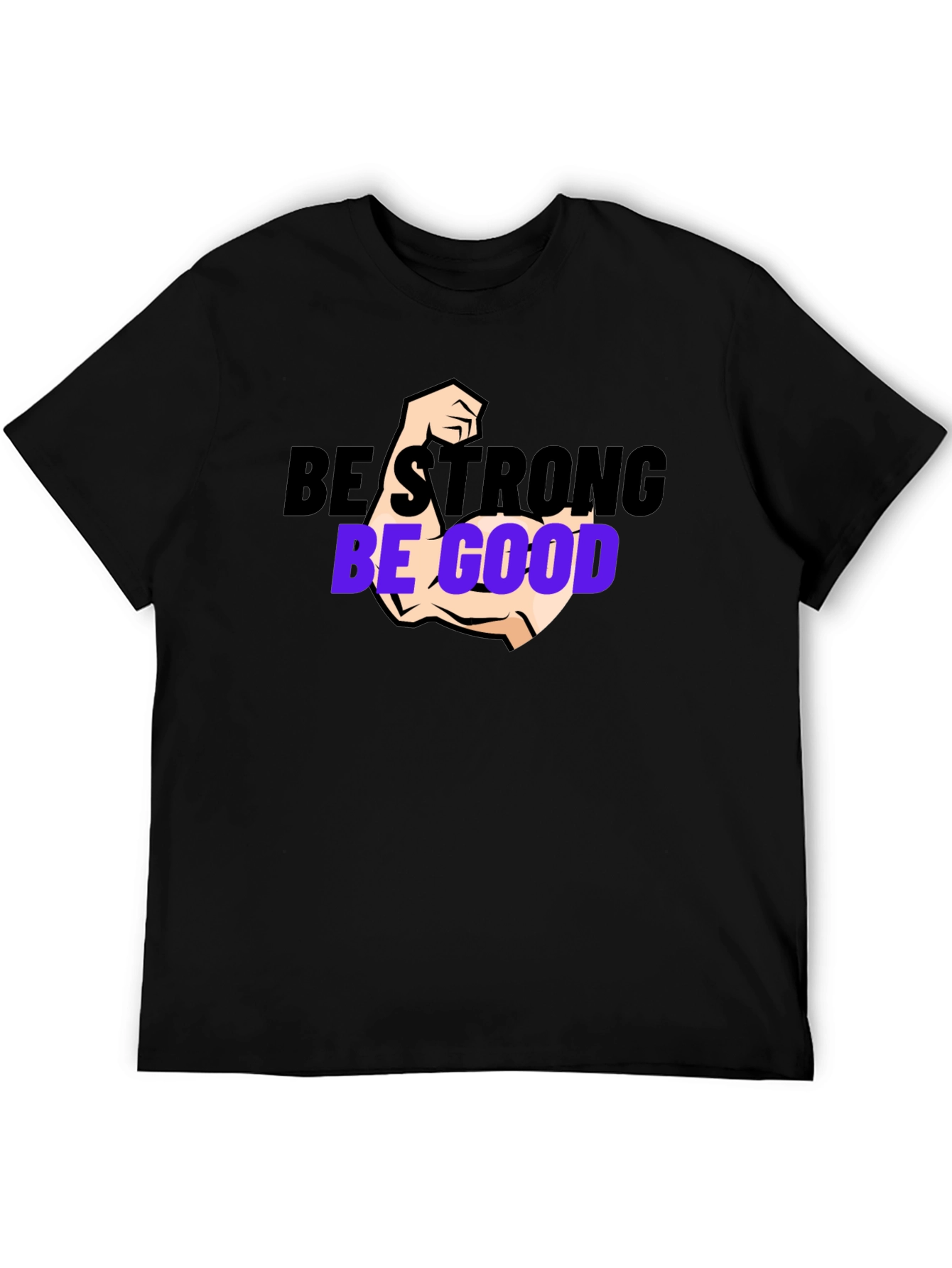 Be Strong Be Good Black Graphic Tee