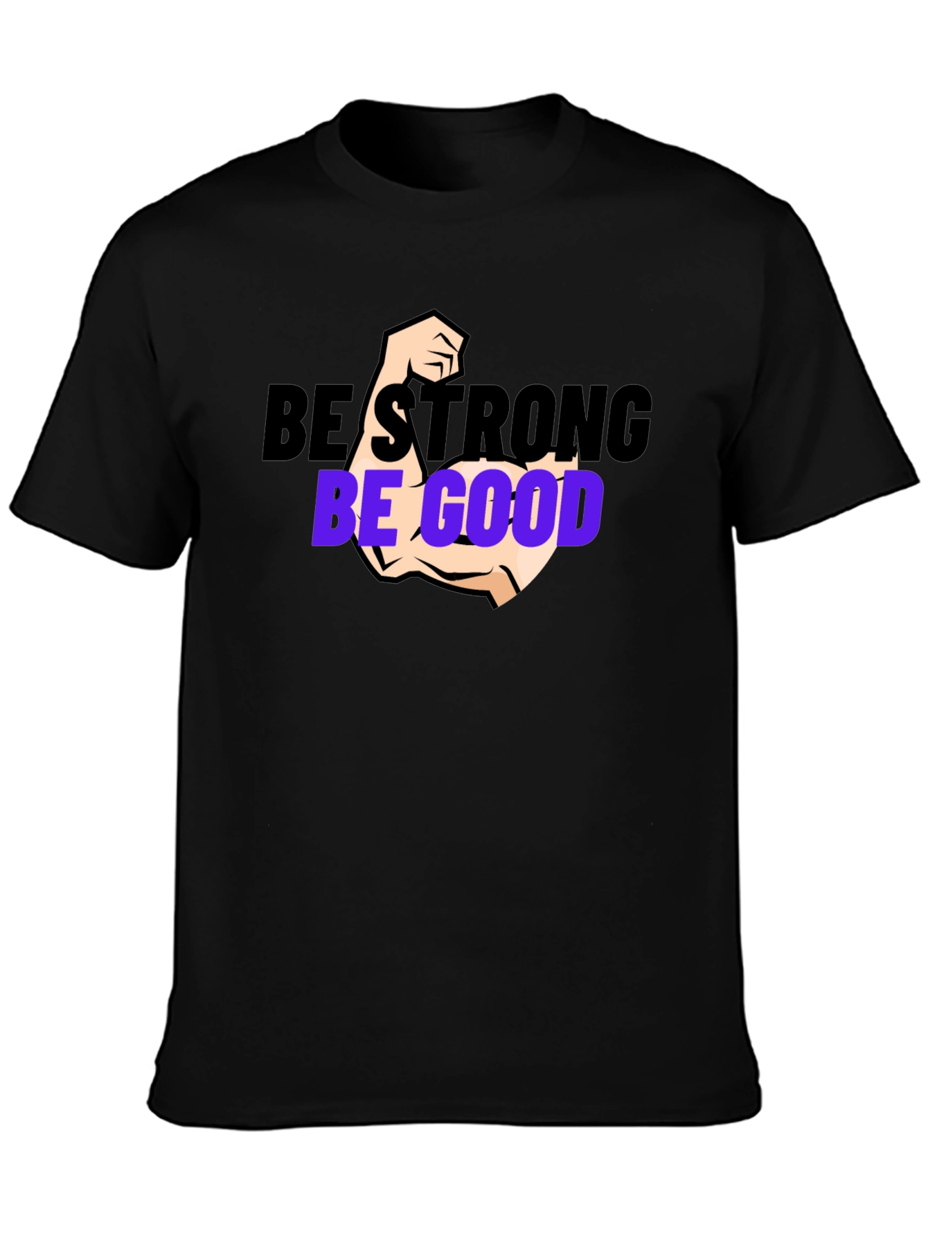 Be Strong Be Good Black Graphic Tee