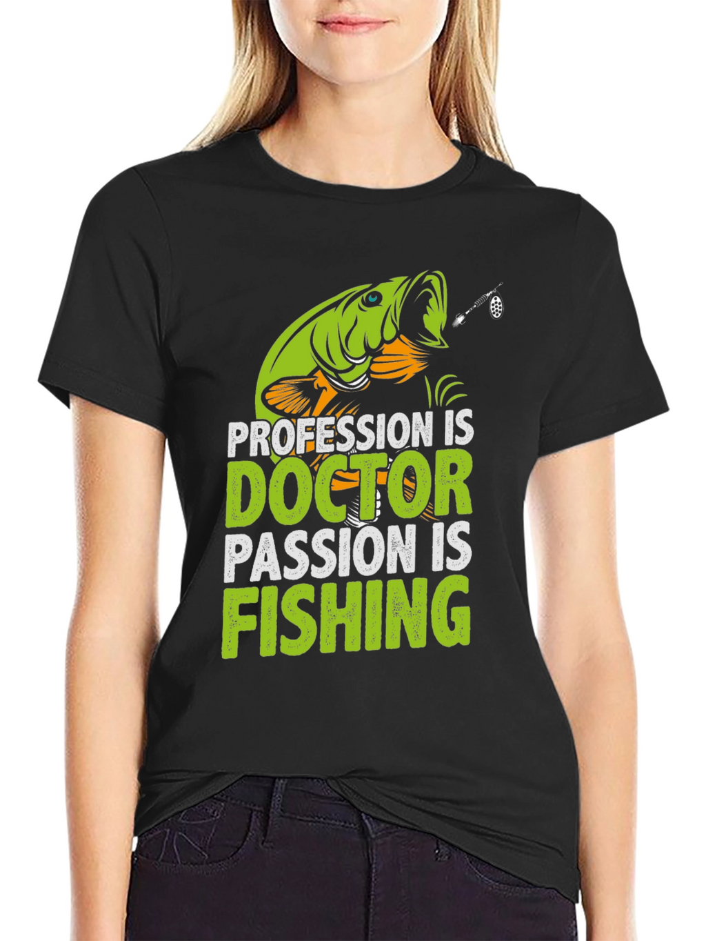 Doctor Fishing Passion T-Shirt - Novelty Graphic Tee