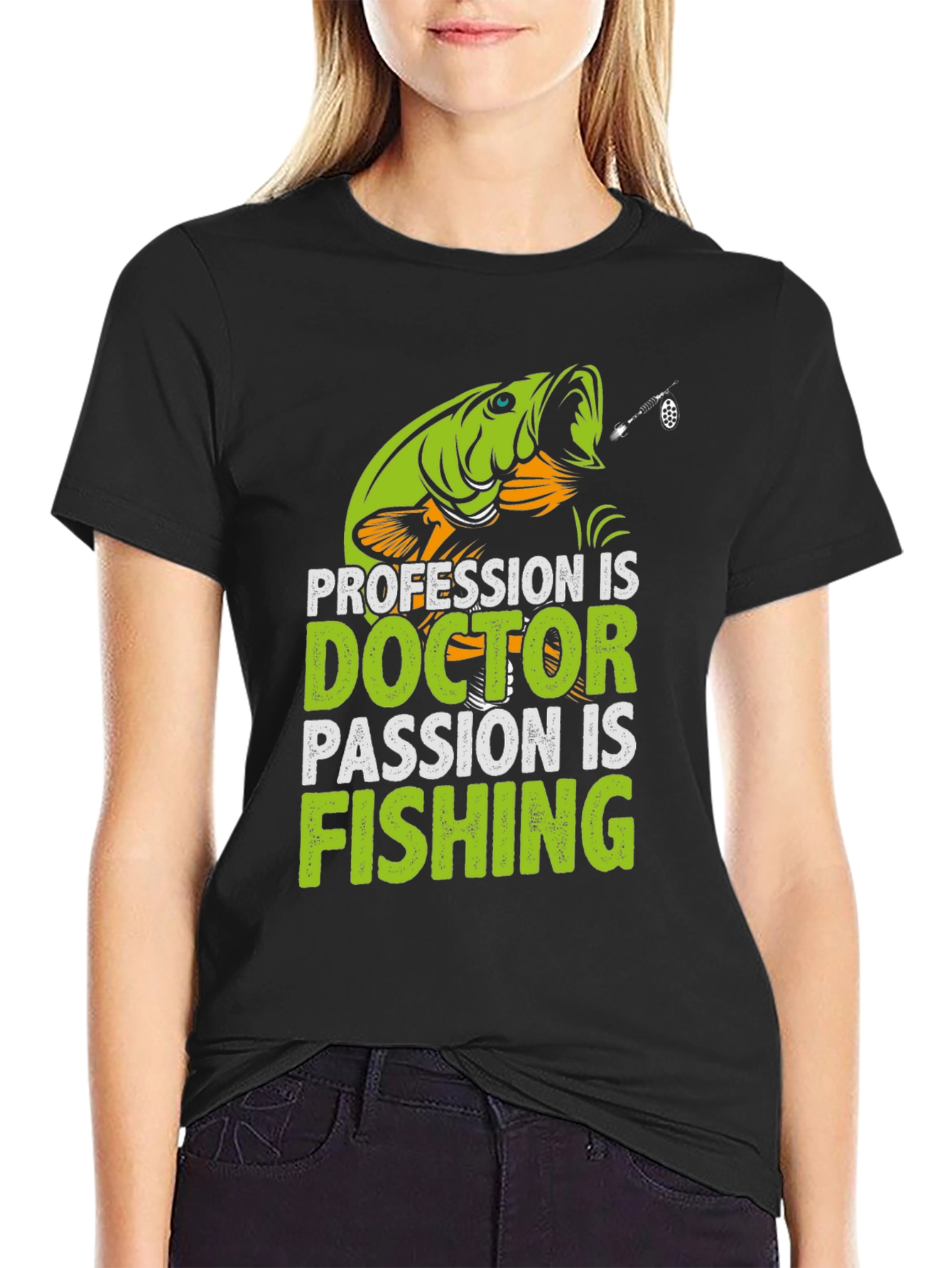 Doctor Fishing Passion T-Shirt - Novelty Graphic Tee
