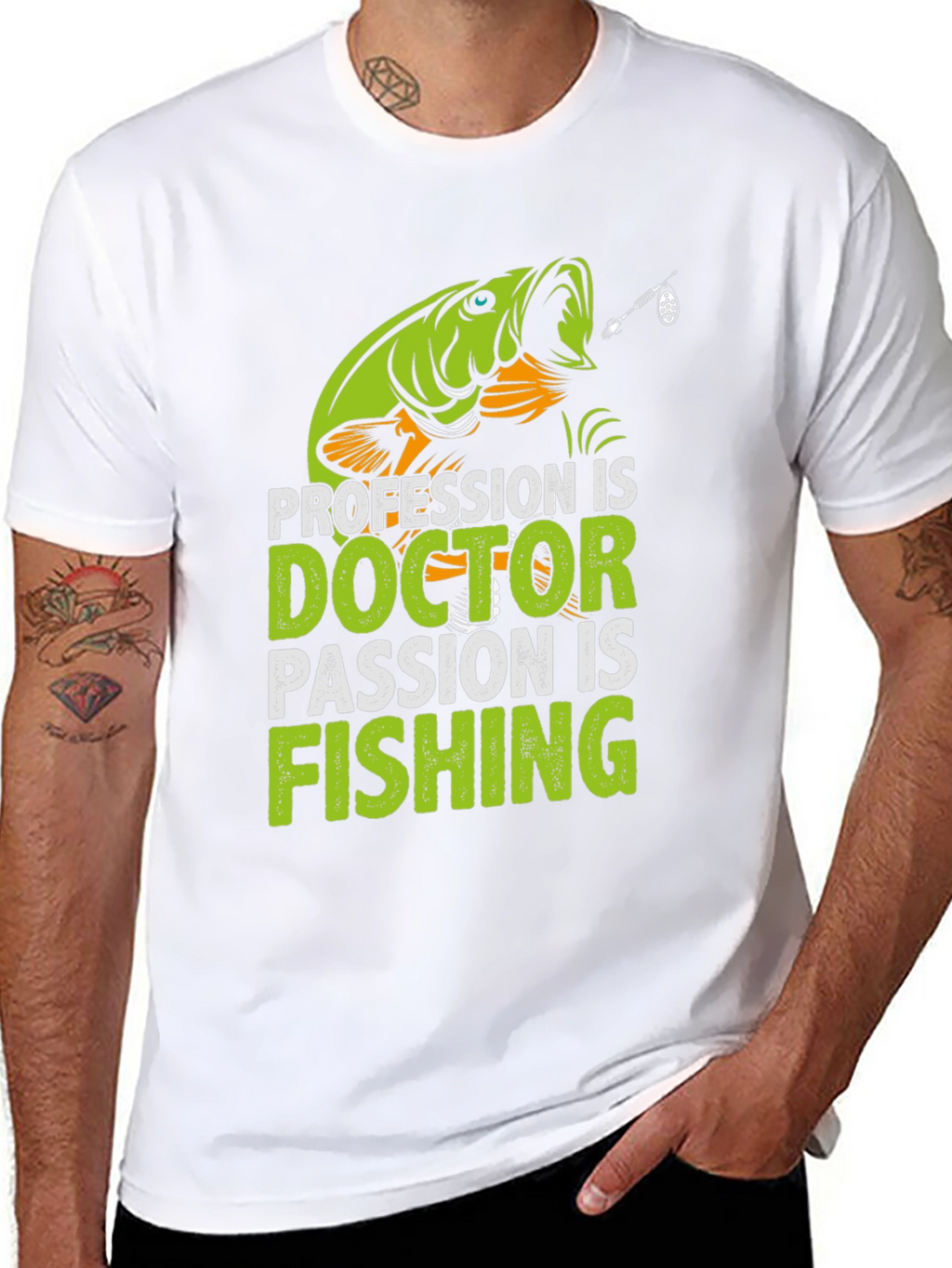 Doctor Fishing Passion T-Shirt - Novelty Graphic Tee