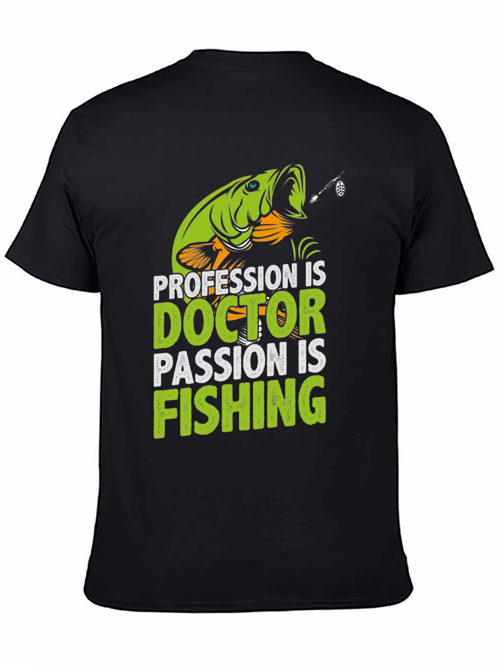 Doctor Fishing Passion T-Shirt - Novelty Graphic Tee