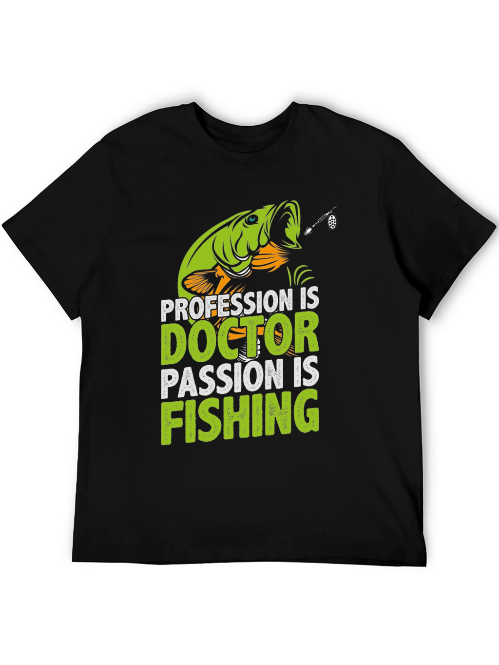 Doctor Fishing Passion T-Shirt - Novelty Graphic Tee