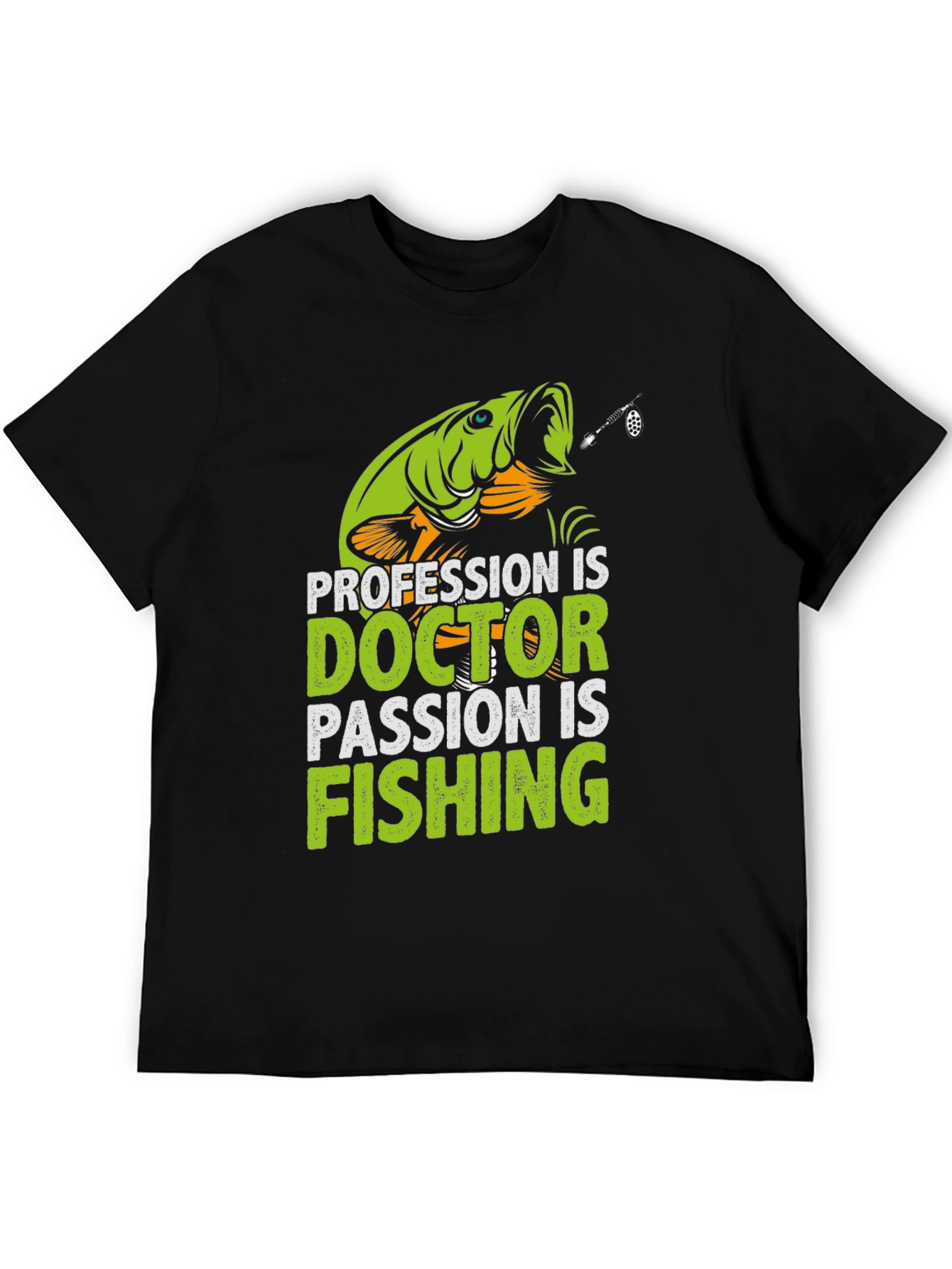 Doctor Fishing Passion T-Shirt - Novelty Graphic Tee