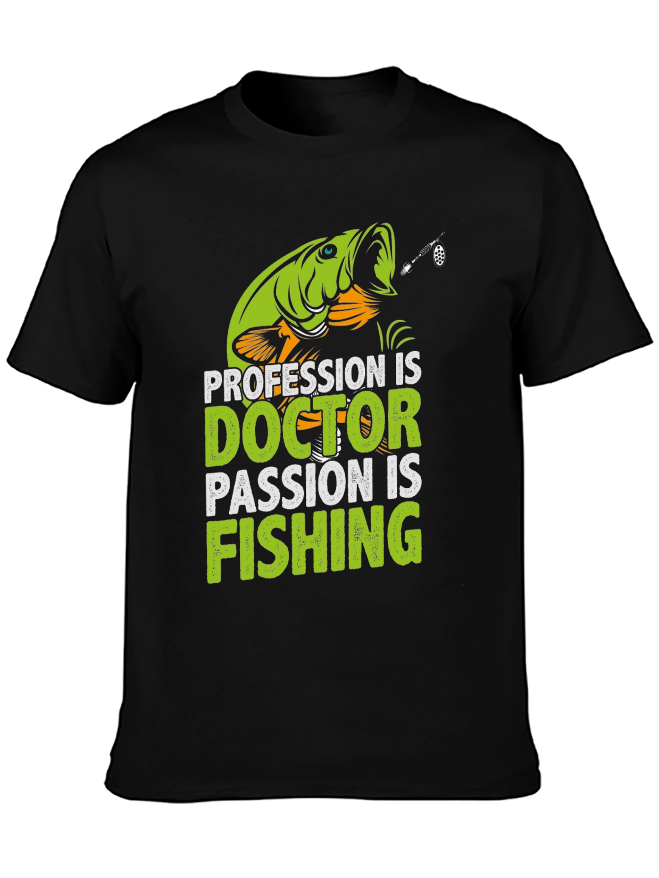 Doctor Fishing Passion T-Shirt - Novelty Graphic Tee